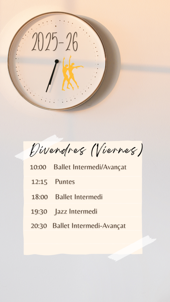 horari divendres